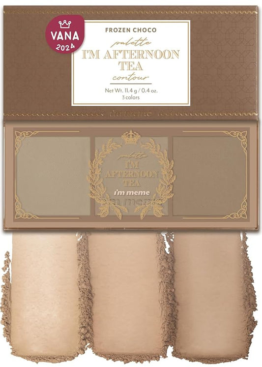 I'm Meme Palette - Afternoon Tea Contour | Frozen Choco, Bronzer Palette for Face & Cheeks, Matte Powder Bronzer, Natural Makeup, Buildable Coverage, Light to Medium, For Cool Tone Skin, 0.4oz-Velvo Beauty