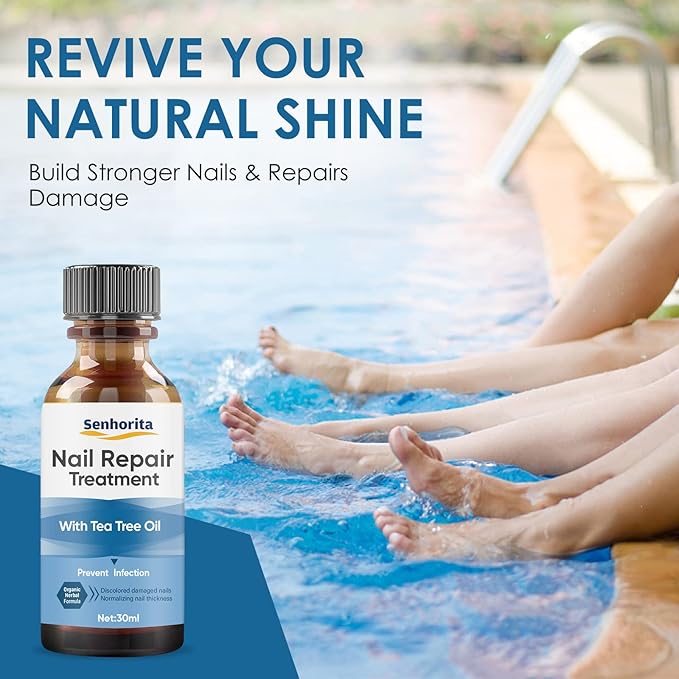 Toenail Repair Treatment, Extra Strength Nail Repair Liquid with Natural Tea Tree Oil Extract, Toenail Repair Solution for Thickened and Ingrow Nails-Velvo Beauty