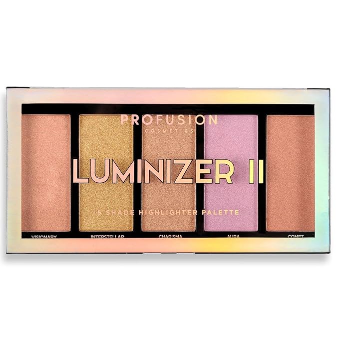 Profusion Cosmetics 5 pc Luminizer Makeup Palette for Mesmerizing Look, Raise Your Makeup Routine with Premium Beauty Kit and Get Flawless Look-Velvo Beauty