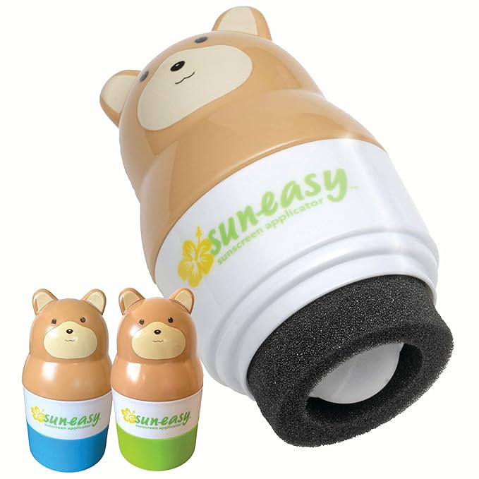 Sun-Easy Sunscreen Applicator, Refillable Roll-On with Sponge for Kids and Babies, Fun, Fast and Mess-Free application, Holds 100 ml, 2-pack-Velvo Beauty