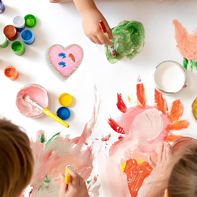 Sibba Resin Nail Art Palette, Golden Edge Nail Mixing Palette with Diamond, Polish Color Mixing Plate, Nail Holder Display Board, Heart Shape Cosmetic Mixing Tools for Women and Girls(Pink)-Velvo Beauty