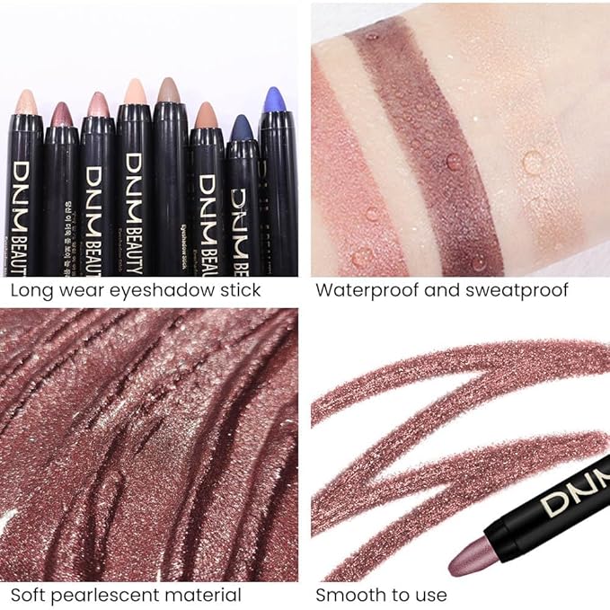 evpct 2Pcs Cream Eyeshadow Sticks Set for Eyes Waterproof, Sand Shimmer & Orchid Shimmer Matte Eye shadow Stick Pencil Pen Bulk sombras en crema para ojos 25+26-Velvo Beauty