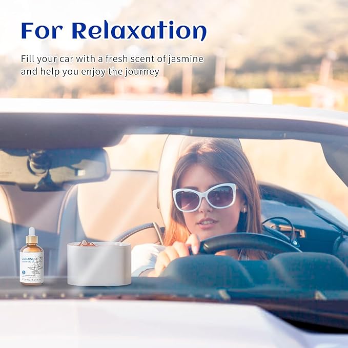 HIQILI 1 Fl Oz Jasmine Essential Oil, 100% Pure Natural for Diffuser, Hair, Skin, Perfume Making - 30ml-Velvo Beauty