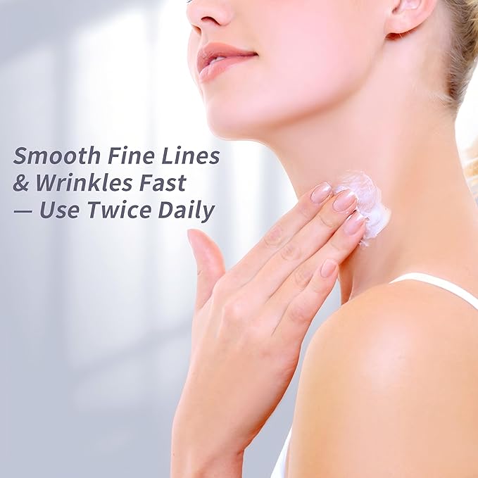 Firming Neck Cream & Anti-Wrinkle Face Cream with Coenzyme Q10, Unscented Skin Firming Neck Cream, Anti Aging Facial Moisturizer for Sensitive Skin, 1.76 Oz Jar-Velvo Beauty