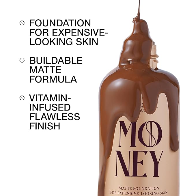 Matte Foundation Money - Long-Lasting Makeup Foundation with Flawless & Buildable Coverage - Liquid Foundation for All Skin Types (Mocha)-Velvo Beauty