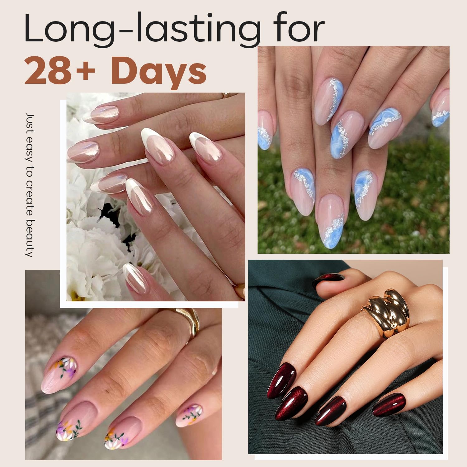 modelones Short Almond Nail Tips, Pre-shaped Soft Gel Tips Fake Nails False Acrylic Clear Full Cover Press on Extension Kit Gel Manicure DIY at Home 216PCS 12Sizes-Velvo Beauty