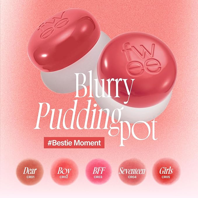 Lip&Cheek Blurry Pudding Pot | Bestie Moment - Boy | makeup blush for women-Velvo Beauty