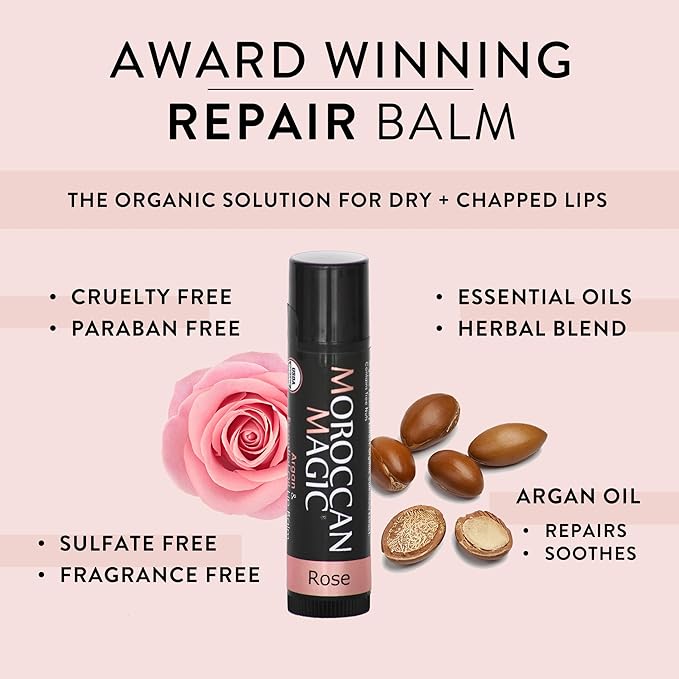 Moroccan Magic Organic Lip Balm & SPF15: 11 Piece Variety Pack Gift Set | Organic Argan and Essential Oils | Smooth | Natural | Non-Toxic | Cruelty Free | 11 Pack-Velvo Beauty