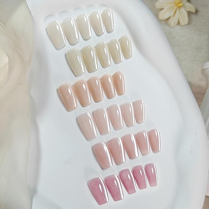 Born Pretty Cat Magnetic Eye Gel Nail Polish Jelly Pink Moonlight Crystal Glass Cat Magnetic Shimmer Glitter Holographic Nail Polish Salon Gel Manicure and Nail Art DIY at Home 7ML 6PCS-Velvo Beauty