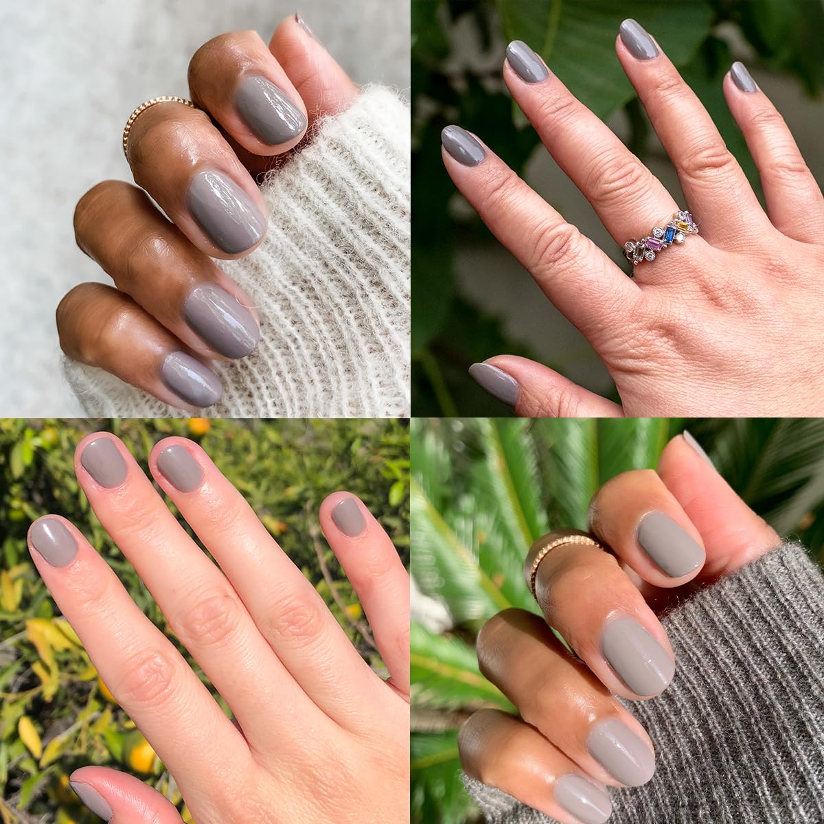 Olive & June Long Lasting Nail Polish | Plump, Gel-Like Finish No Lamp Needed | Lasts up to 10 days | Salon-Quality Color at Home | 15-Free, Vegan & Cruelty-Free Chip-Resistant Shine | AW Warm Grey-Velvo Beauty