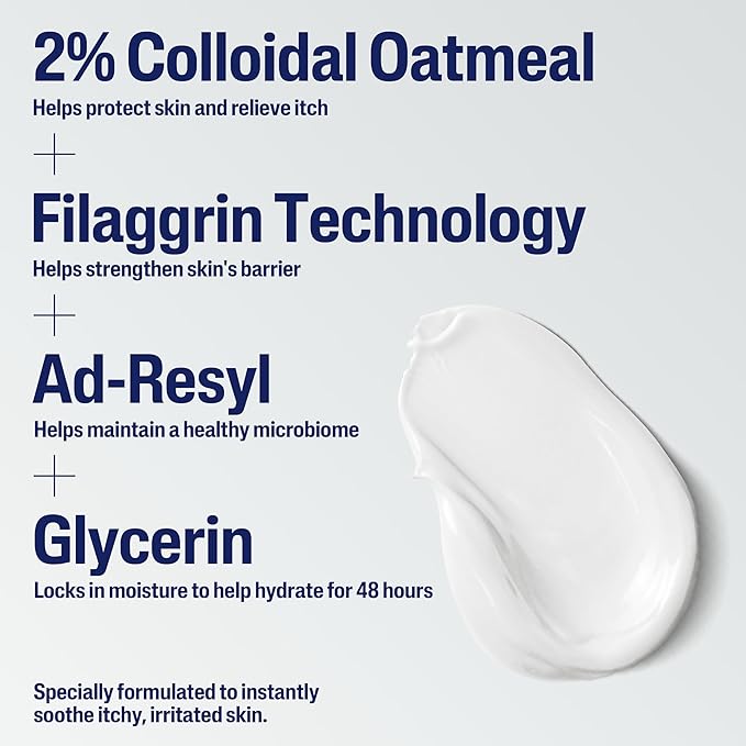 CETAPHIL ECZEMA RESTORADERM FLARE-UP RELIEF CREAM, For Eczema Prone Skin, 8 oz, Barrier Repair, 48 Hour Hydration, 2% Skin Protectant Colloidal Oatmeal, Steroid Free-Velvo Beauty