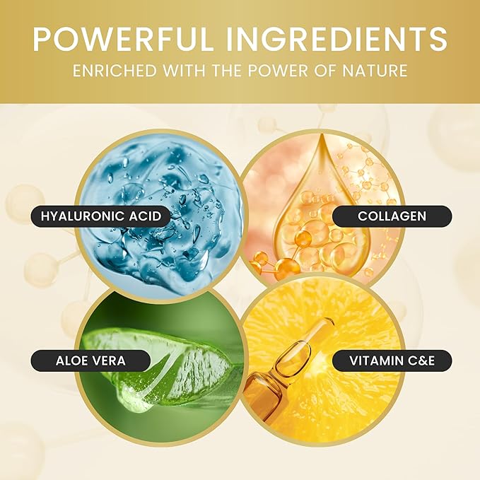 24K Gold Under Eye Patches, Eye Mask,Eye Patches for Puffy Eyes and Dark Circles, Eye Masks Skincare (16 Pair (Pack of 1))-Velvo Beauty