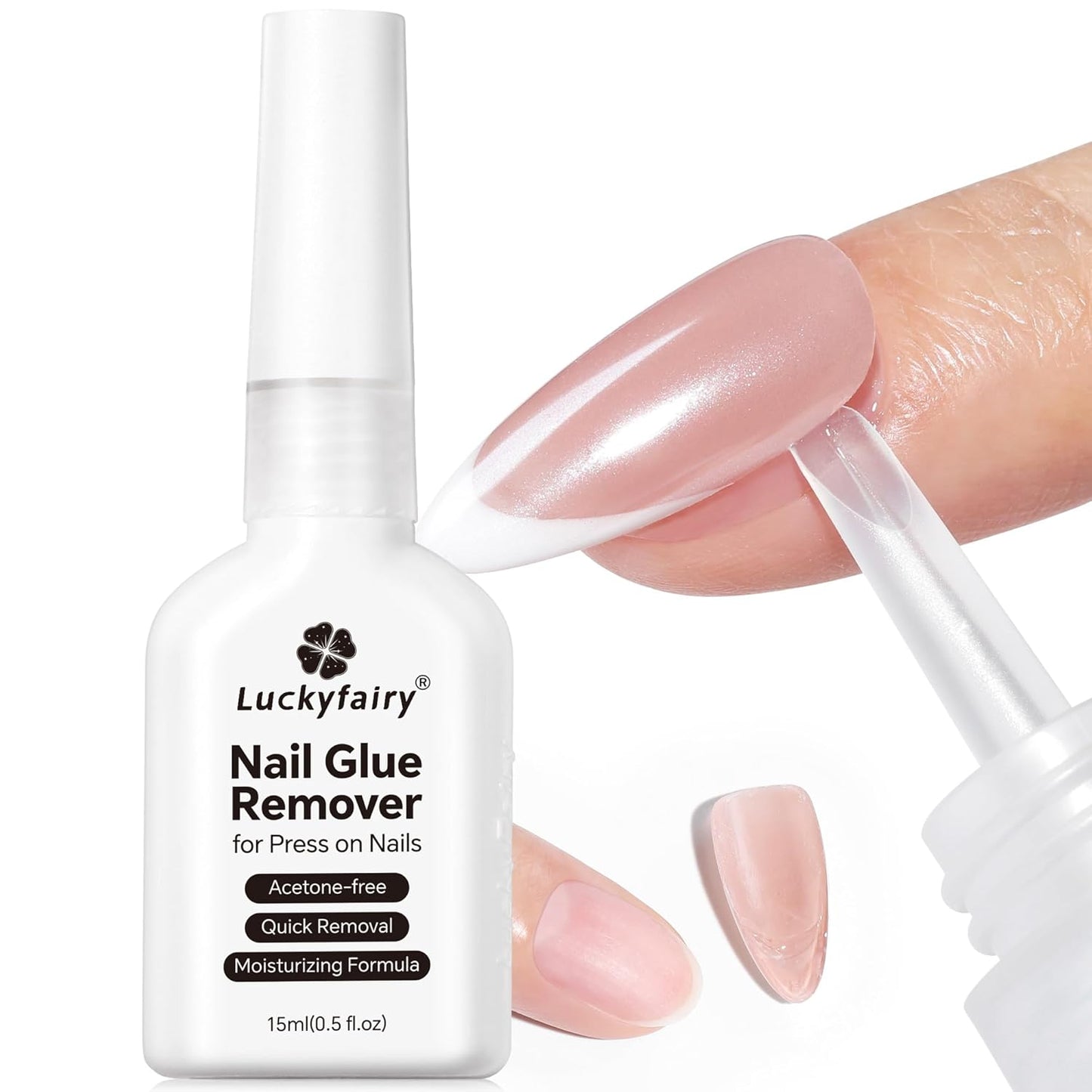 Nail Glue Remover for Press on Nails, 15ml Acetone-free Nail Polish Remover, Multi-Functional Glue Remover for Nails Tips, Quick Easy Gentle Removal, Not for Gel Polish-Velvo Beauty