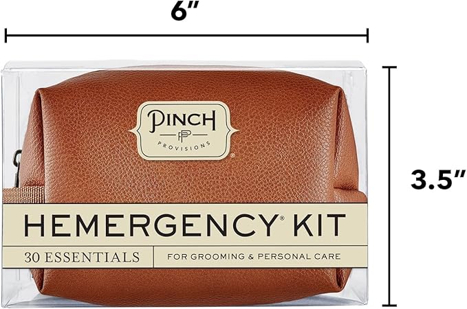 Pinch Provisions Hemergency Kit for Men, includes 30 Style & Grooming Essentials, Gift & Accessory for Grooms, Best Man, Personal Care, Travel or Cars-Velvo Beauty