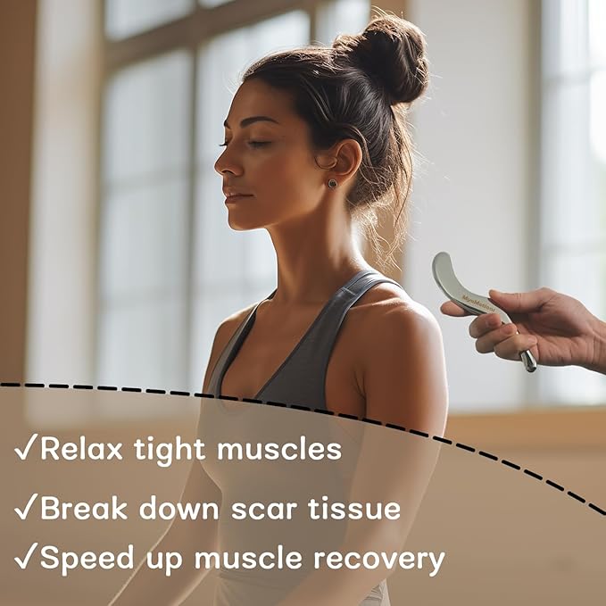 3-Piece Muscle Scraper Tool Set for IASTM Therapy - Stainless Steel Gua Sha Tool for Myofascial Release and Deep Tissue Massage Tool Set-Velvo Beauty