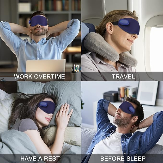 Heated Eye Mask, USB Eye Mask for Dry Eyes, Sleep Mask for Men Women, Portable Professional Electric Warm Eye-Velvo Beauty