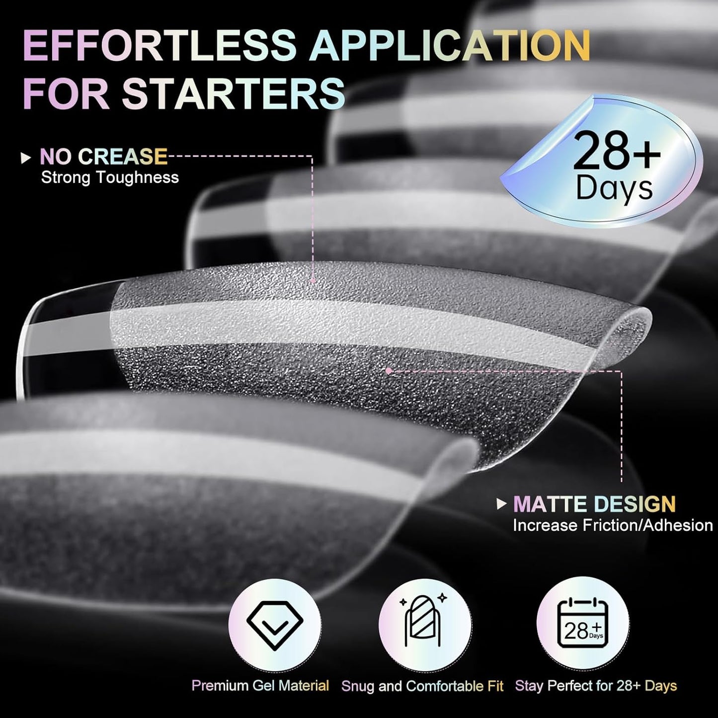 Extra Short Coffin Nail Tips, 240Pcs Soft Gel Nails, Half Matte Full Cover False Nail Tips for Nail Extension, Manicure, Home DIY, Salon, 12 Sizes, Pre-Shaped Acrylic Gelly Nails-Velvo Beauty