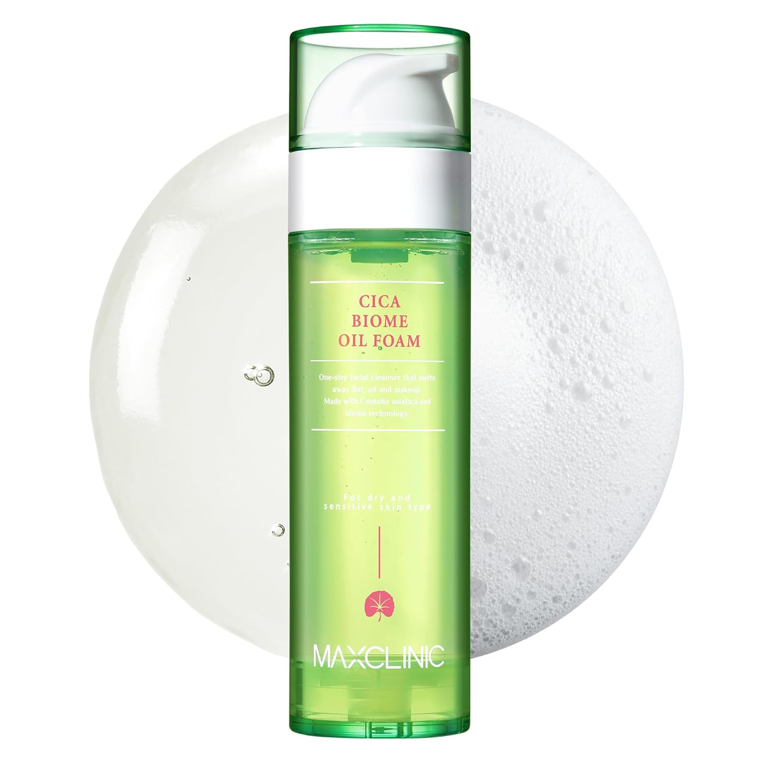 [K-Beauty] Cica Biome Oil to Foam - All-in-One Korean Face Wash OilBased Foaming Facial Cleanser - Deeply Hydrating & Moisturizing Makeup Deep Cleansing Oil for Sensitive Skin (3.88 fl oz)-Velvo Beauty