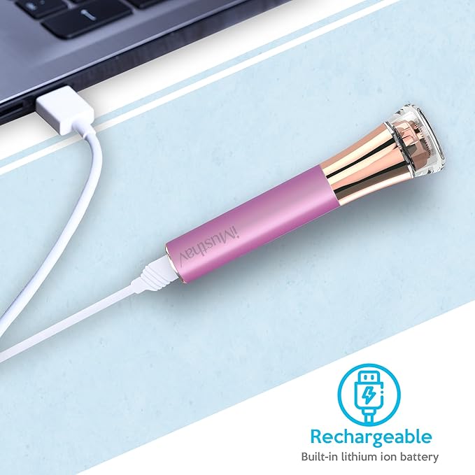 Facial Hair Remover for Women Painless Flawless Electric Razor Epilator Trimmer Shaver with 18K Gold-Plated, 16mm Dual Ring Floating Head, USB Rechargeable, 360° LED for Face Lip Hair Removal-Velvo Beauty