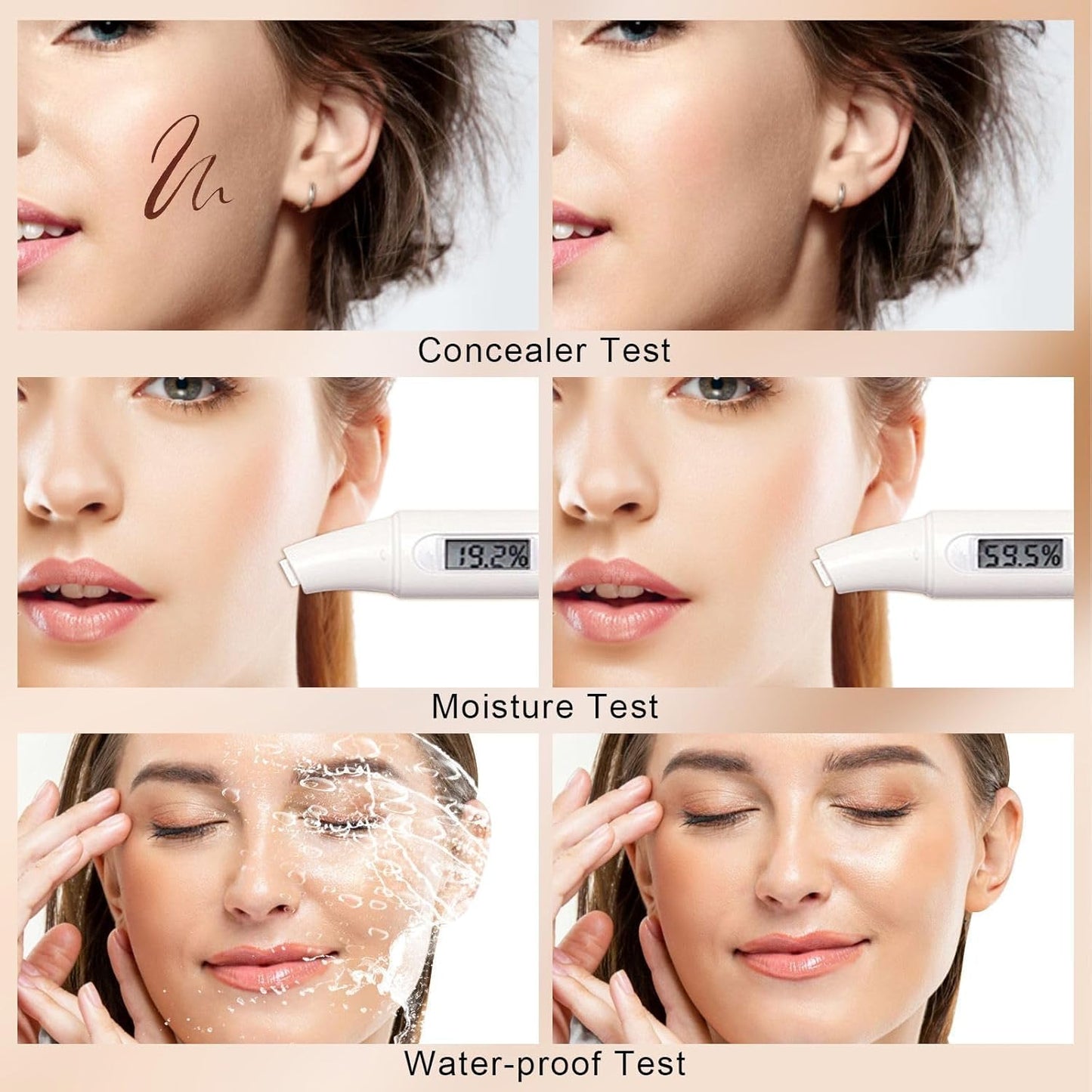 Mushroom Head Air Cushion CC Cream - BB Cream Face Makeup for Mature Skin, Moisturizing Cover Balm Foundation & Long-Lasting Color Correcting Concealer, Even Skin Tone for All Skin Types-Velvo Beauty