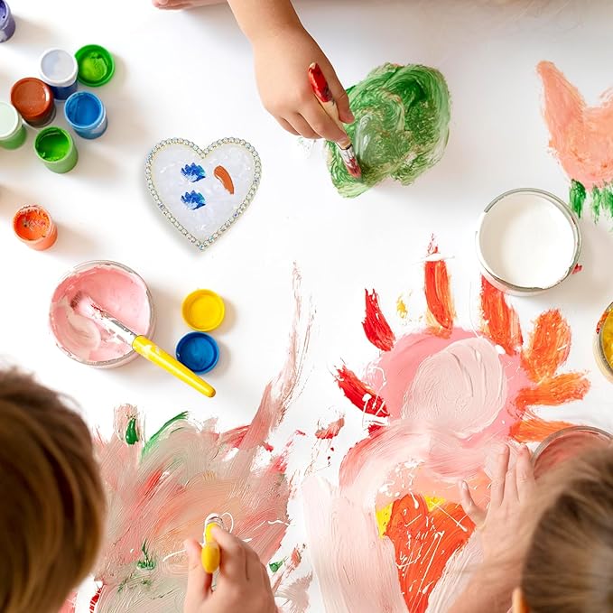 Sibba Resin Nail Art Palette, Golden Edge Nail Mixing Palette with Diamond, Polish Color Mixing Plate, Nail Holder Display Board, Heart Shape Cosmetic Mixing Tools for Women and Girls(White)-Velvo Beauty