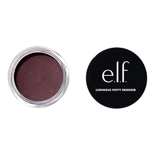 e.l.f. Luminous Putty Bronzer, Lightweight Putty-to-Powder Bronzer For A Radiant, Glowing Finish, Highly Pigmented, Vegan & Cruelty-Free, Frequent Flyer-Velvo Beauty