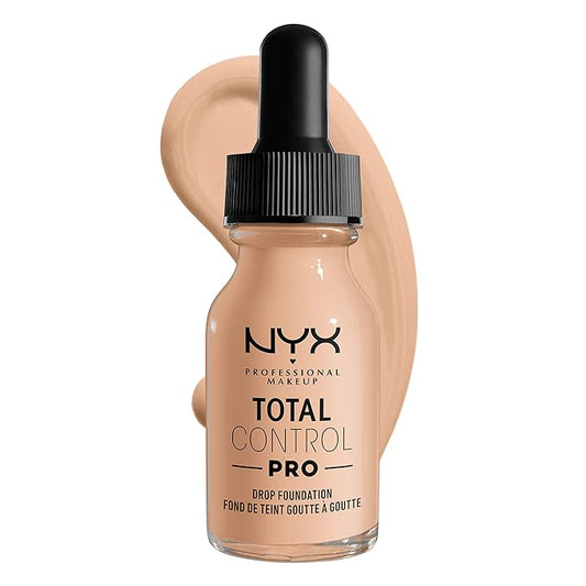 NYX PROFESSIONAL MAKEUP Total Control Pro Drop Foundation, Skin-True Buildable Coverage - Vanilla-Velvo Beauty
