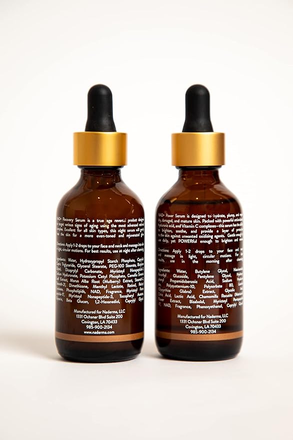 Naderma Serum Set (NAD+ Power Serum and NAD+ Recovery Serum)-Velvo Beauty