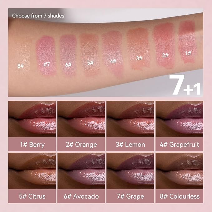 Tinted Lip Balm, Lip Moisturizer For Very Dry Lips, Lip Balm Hydrating, 8pcs Color Lip Balm Set Nourishing Cracked Lips, Lip Tint Lip Care Products Birthday Gifts Set For Teens-Velvo Beauty