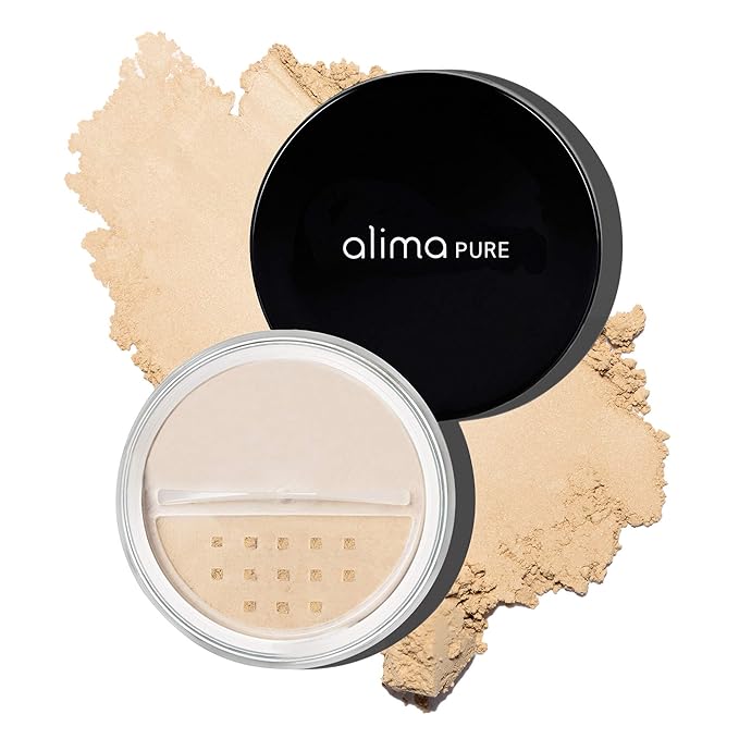 Alima Pure Matte Foundation Loose Mineral Powder Foundation Makeup, Loose Powder Makeup Oil Free Talc Free Powder, Natural Makeup Mineral Foundation Full Coverage Natural Foundation Powder .15 oz/4.5g-Velvo Beauty