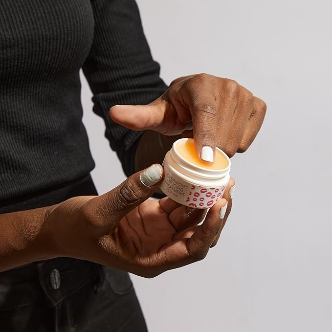 Fizz & Bubble Overnight Lip Icing Treatment with Vitamin E, Shea Butter, Hyaluronic Acid, Beeswax & More - Coconut & Peach - 0.5 Fl Oz-Velvo Beauty