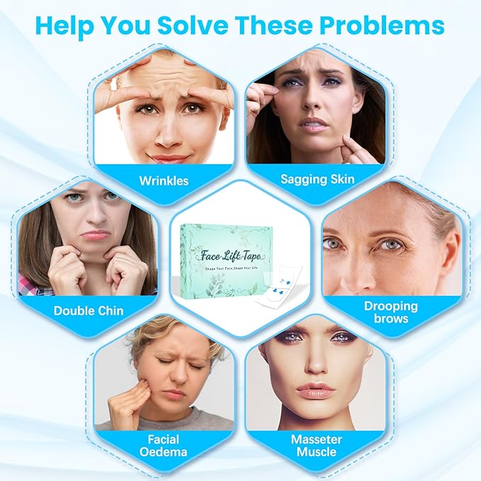 Face Lift Tape, Facelift Tape for Face Invisible, Neck Tape Lift Turkey Neck Skin Tape Facial Tapes for Lifting Loose Sagging Skin, Wrinkles, Jowls, Eyes, Cheek, Double Chin (1 Count (Pack of 200))-Velvo Beauty