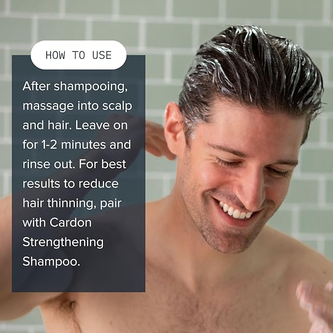 Hair Growth Conditioner for Men by CARDON, Prevent Thinning Hair and Hair Loss with Niacinamide & Vitamin B5 for healthy scalp, Korean Skin care, Deep Conditioner for dry damaged hair, (1 Bottle)-Velvo Beauty