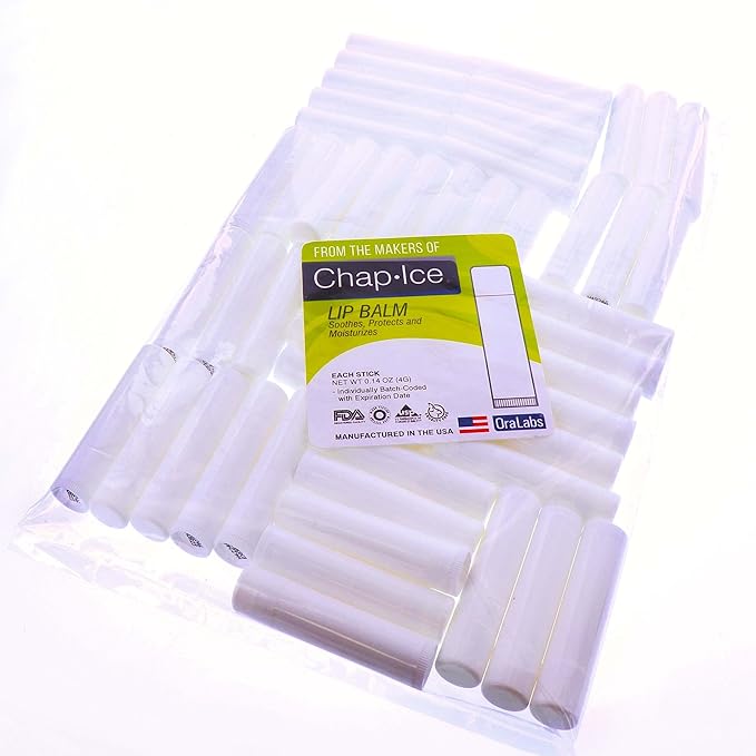 Chap-Ice | Blank Lip Balm Tubes - Filled With Various Flavors (Blue Raspberry)-Velvo Beauty