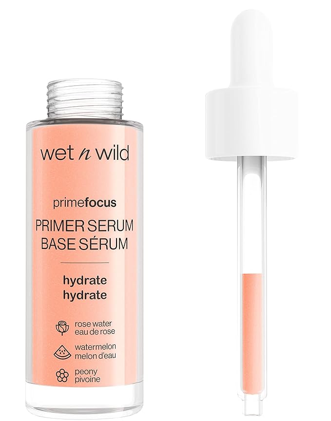 wet n wild Prime Focus Primer Serum for Face, Hydrating for Dry Skin, Makeup Primer Serum-Velvo Beauty