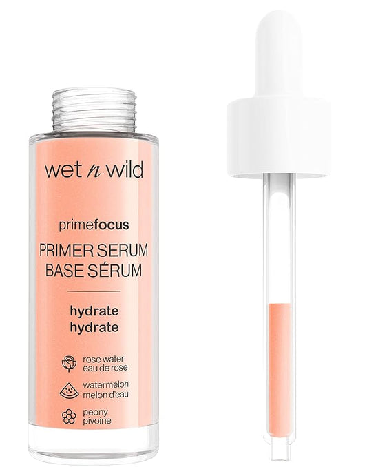 wet n wild Prime Focus Primer Serum for Face, Hydrating for Dry Skin, Makeup Primer Serum-Velvo Beauty