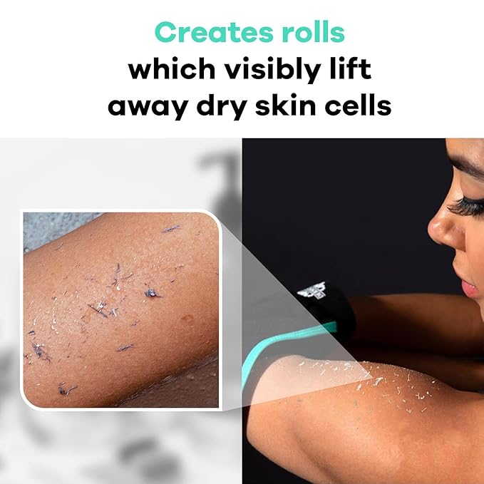 Dermasuri Deep Exfoliating Glove for Shower - Scrubbing Mitt Body Scrubber Gloves Skin Exfoliator & Eliminates Dead Skin - Keratosis Pilaris Scrub Spray Tan Remover - Korean Skincare for Body (2 Pack)-Velvo Beauty