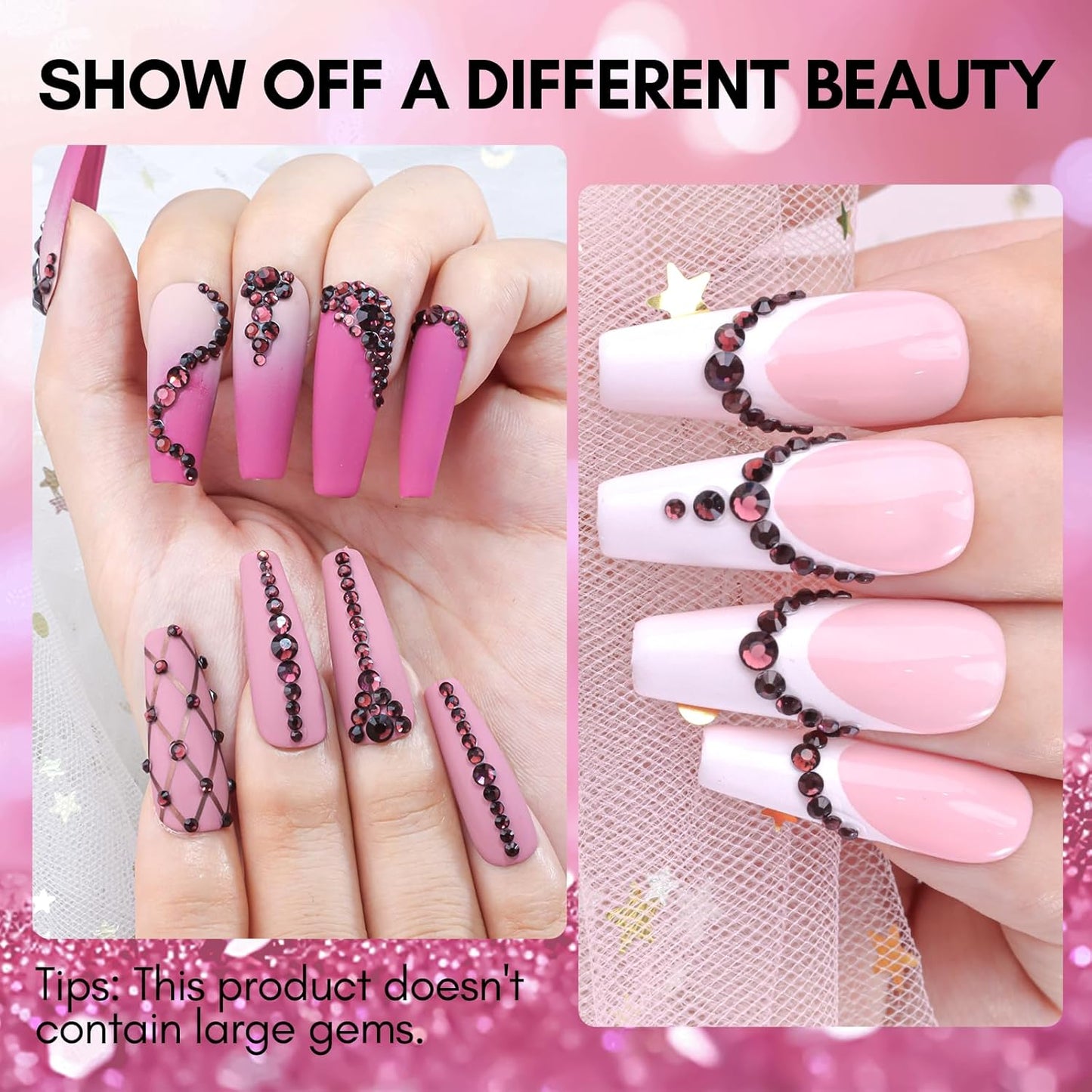 Makartt Dark Purple Nail Rhinestone Flatback Rhinestone Round Amethyst Crystal Glass Nail Charms Diamonds Nail Jewels Rhinestones for DIY Crafts Makeup Nail Art Supplies Accessories Christmas Gift-Velvo Beauty