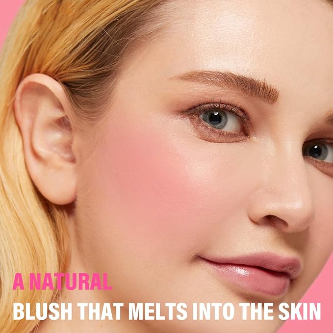 Boobeen Matte Blush Palette for Cheek, Pink Blush Cream, High Pigment Blush, Blendable Face Blusher for Confident Natural Makeup-Velvo Beauty