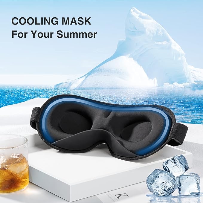 YFONG Weighted Sleep Mask, Women Men 3D Eye Mask Blocking Lights Sleeping Mask (4.2oz/120g), Pressure Relief Night Sleep Eye Mask with Adjustable Strap, Eye Cover Blindfold for Travel Nap Yoga, Pink-Velvo Beauty