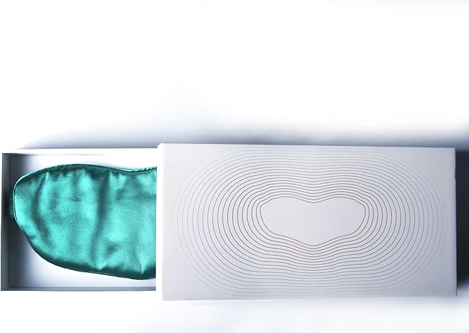 Silk Heated Sleep Eye Mask for Dry Eyes - Stye Treatment Graphene Eye Patches Hot Compress for Eyes, Relieves Dark Circles and Under-Eye Puffiness Belpharitis, Breathable eyeshade for Women Green-Velvo Beauty