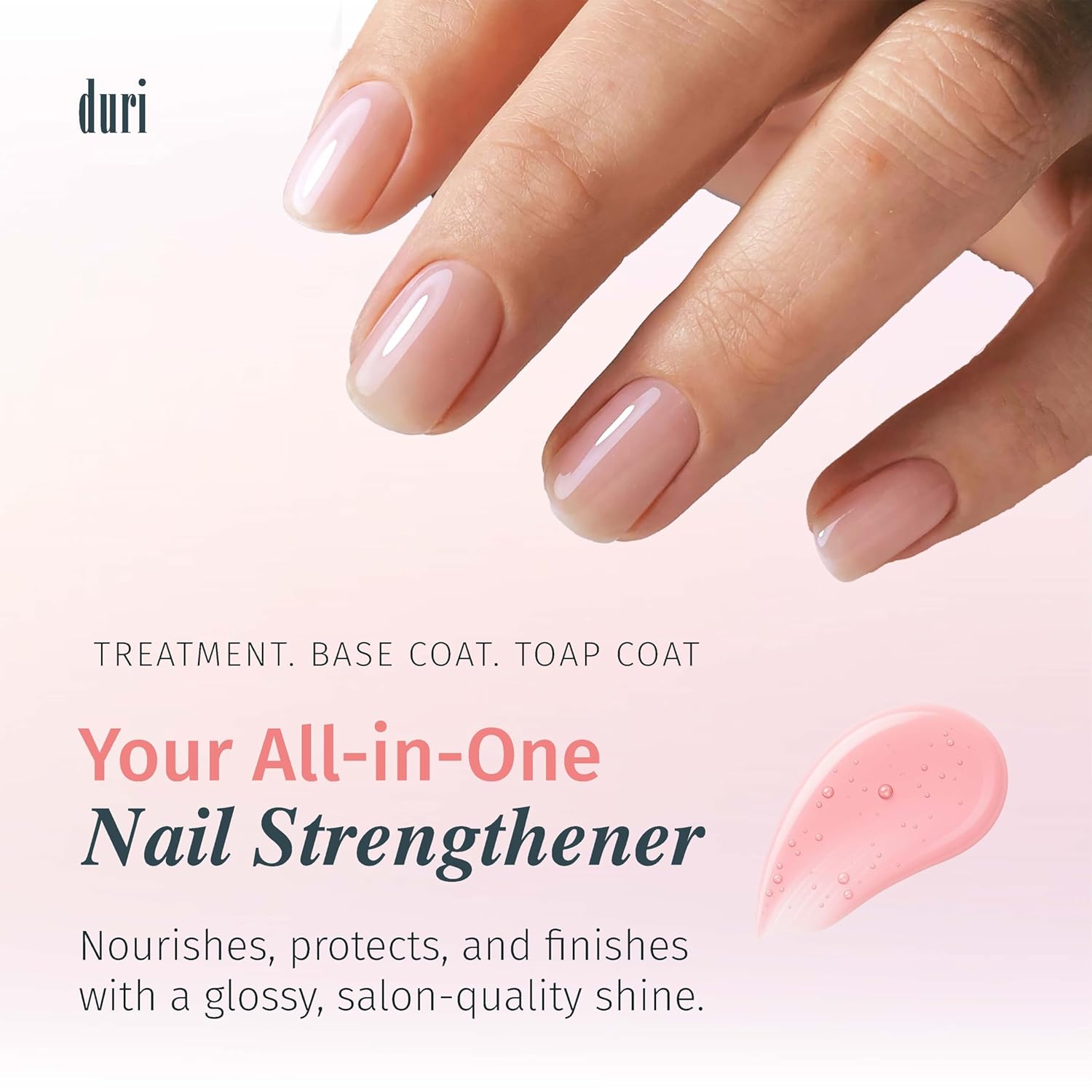 duri Rejuvacote 1 Original Maximum Strength Nail Growth System Base, Top Coat - Nails Hardening, Repair, Chipping, Strengthen, Breaking and Brittle Treatment, by Duri cosmetics (Pack of 1)-Velvo Beauty