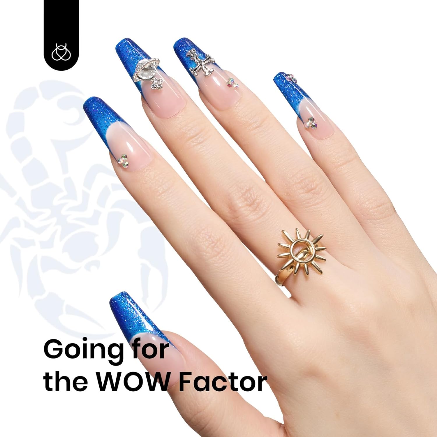 Beetles Glitter Gel Nail Polish, Blue Gel Polish Dark Purple Blue Color Gel Polish Soak Off Gel Nail Art Salon Nail Art DIY Home Nails Gifts for Women Women Manicure, 1 Pcs 15ml-Velvo Beauty