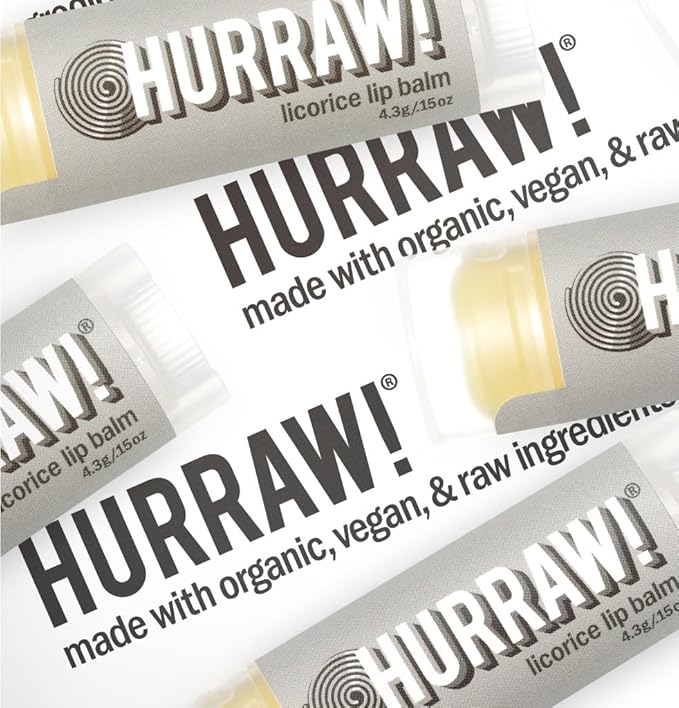 Hurraw! Licorice Lip Balm: Organic, Certified Vegan, Cruelty and Gluten Free. Non-GMO, 100% Natural Ingredients. Bee, Shea, Soy and Palm Free. Made in USA-Velvo Beauty