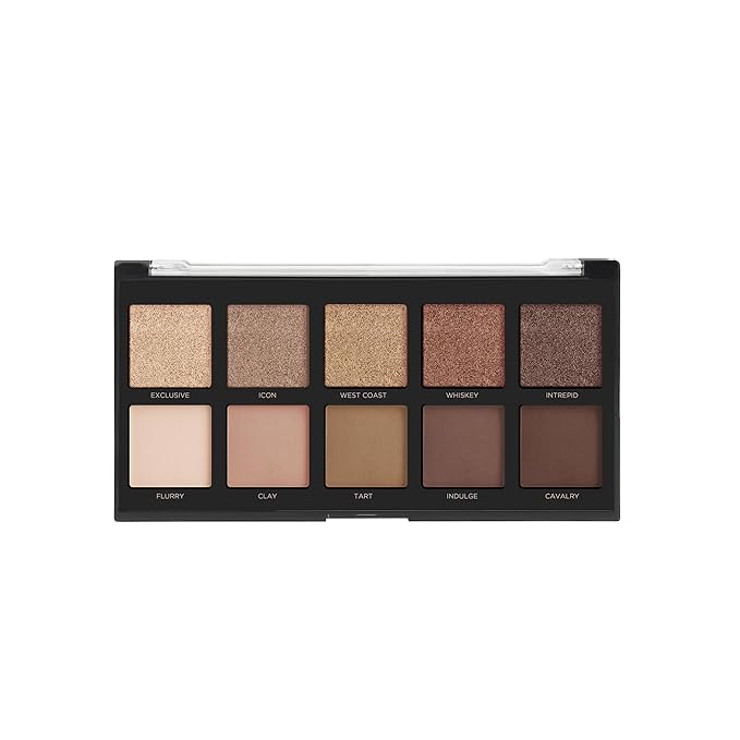 Profusion Cosmetics 10 Shade Eyeshadow Palette - High Pigmented Multi-Finish Colors, Vegan & Cruelty-Free, Create Stunning Looks On-the-Go - Travel-Friendly & Versatile Makeup, Nudes-Velvo Beauty