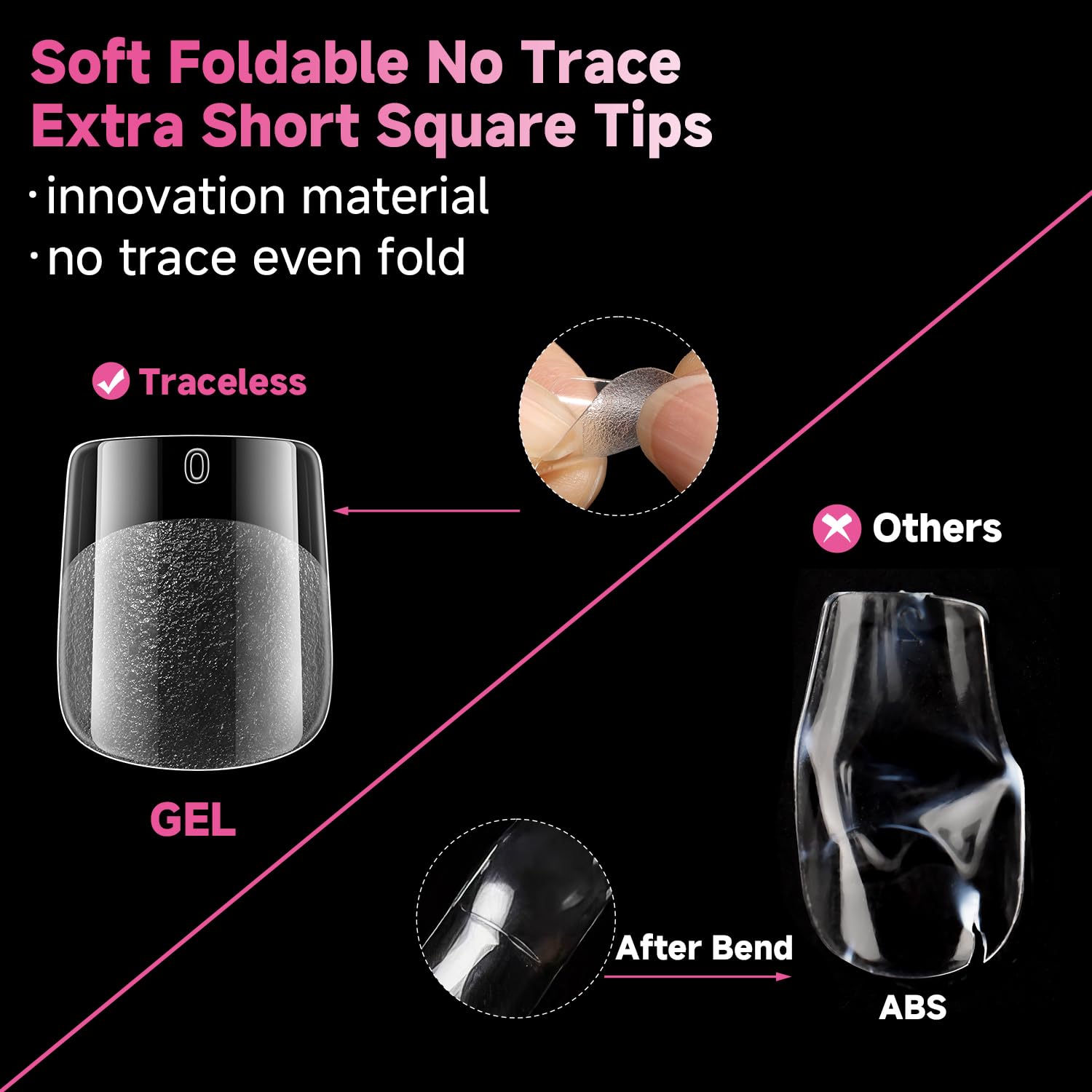 UNA GELLA Extra Short Square Nail Tips, 312pcs XS Square Gel Nail Tips, Soft Gel Full Cover Half Matte No Need File Acrylic Fake Nails for Nail Extension Home DIY Nail Salon 12 Sizes-Velvo Beauty