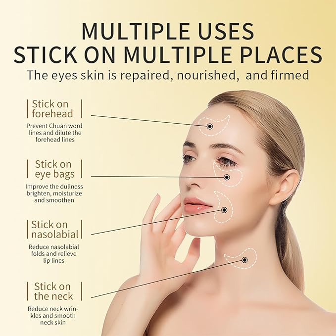 Eakroo 30 Pairs Golden Under Eye Patches, 24k Gold Under Eye Mask Eye Patches for Puffy Eyes, Eye Masks for Dark Circles and Puffiness, Reduces Wrinkle, Fine Lines and Eye Bags, Nourish Skin-Velvo Beauty