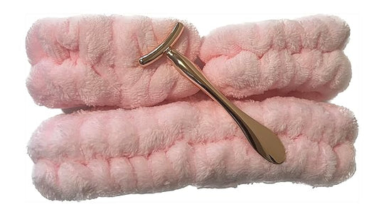 Ohemaa's Shopp Spa Kit, Beauty Kit, Spa Beauty Kit, Pink Spa Headband, Under Eye Soother, Under Eye Depuffer Tool, Beauty Tool, Cosmetic Applicator, Cosmetic Tool, Skin Care Applicator, Skincare Tool-Velvo Beauty