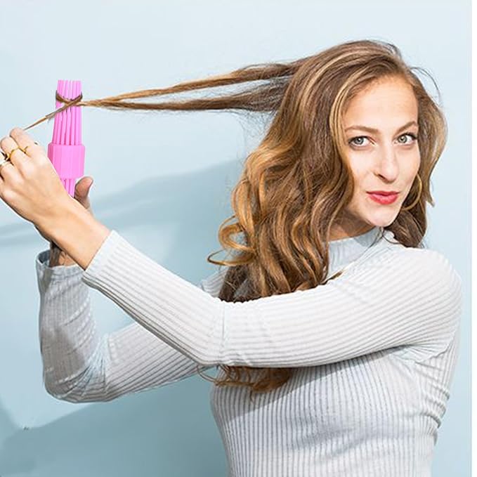 2PCS Curling Roll Comb, Curly Hair Brush for Curly Hair, Three Different Sizes of Styler Curl Brush Hairr Tools for Casual Wear or Special Events-Velvo Beauty