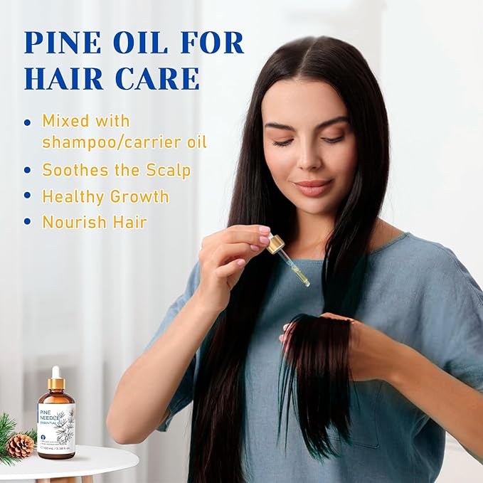 HIQILI 100ML Pine Essential Oil,100% Pure Natural Premium Quality, for Diffuser Skin Candle Making - 3.38 Fl Oz-Velvo Beauty